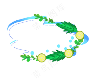 水果柠檬边框