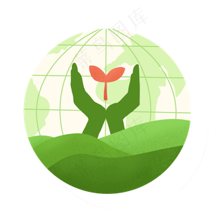 世界地球日双手保护地球