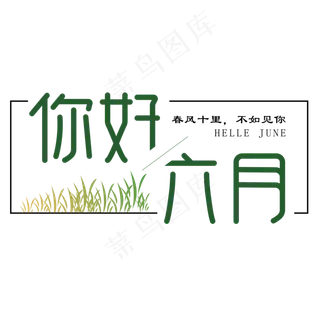 你好 六月 绿色 春风十里 不如见你