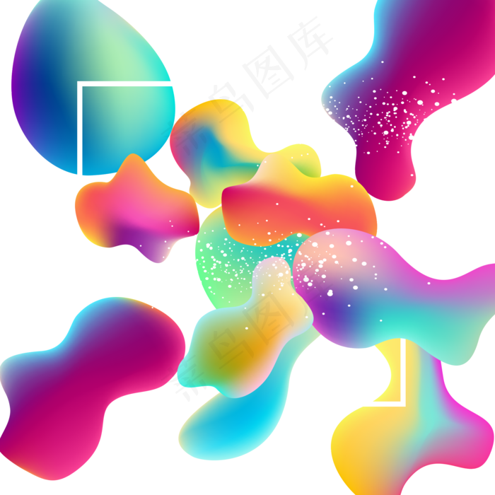 618彩色流体渐变618炫彩流(2000X2000(DPI:300))psd模版下载