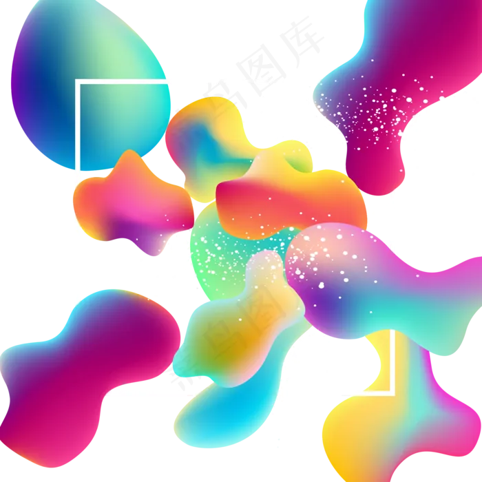 618彩色流体渐变618炫彩流(2000X2000(DPI:300))psd模版下载
