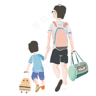 儿童节父亲节父子出游