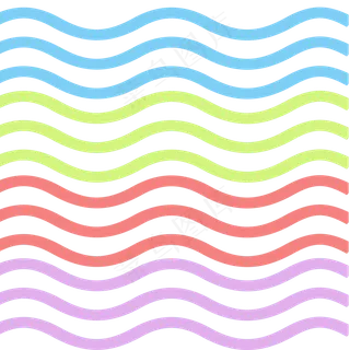 彩色波浪线,免抠元素