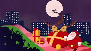 卡通扁平圣诞节圣诞老人