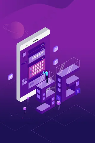 2.5D风格互联网科技手机通讯5G网络