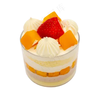 甜点水果奶油蛋糕