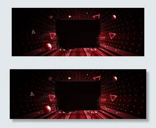 红色炫酷悬浮科技