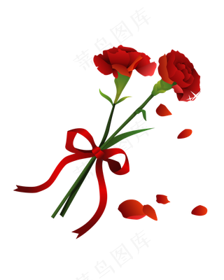 红色花朵装饰