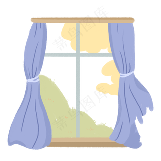 一个漂亮的窗帘免抠图