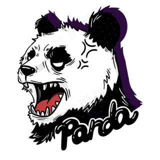 国潮暴怒熊猫酷装饰,免抠元素