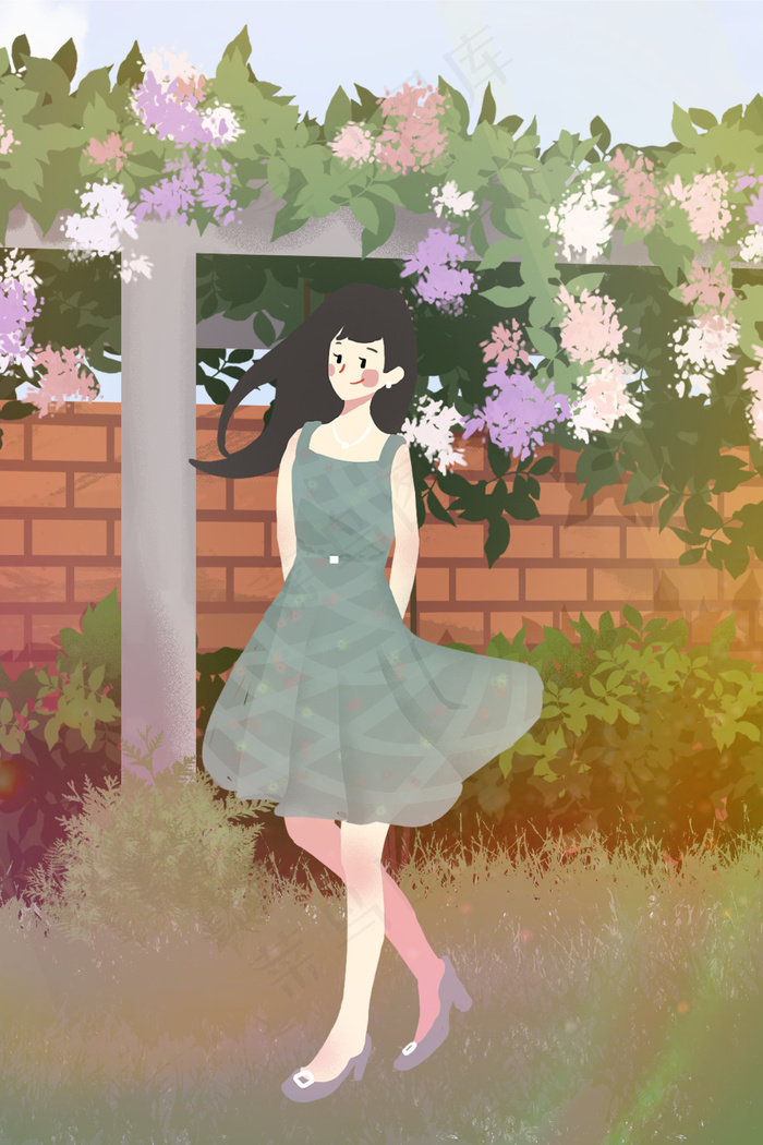 夏日紫藤萝赏花出游(3545X5315(DPI:300))psd模版下载