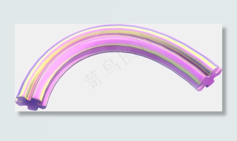 618彩色立体装饰线条C4D