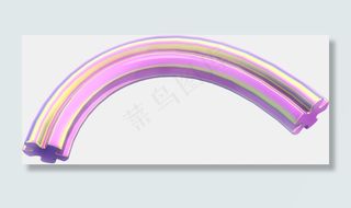 618彩色立体装饰线条C4D