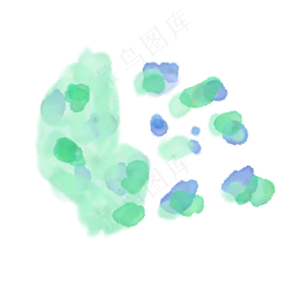 中国风水彩晕染图案装饰