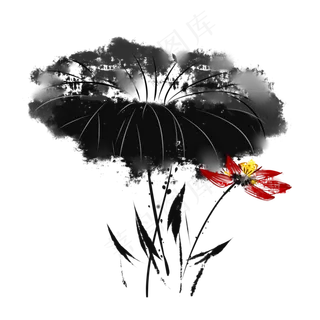 中国风水墨荷花