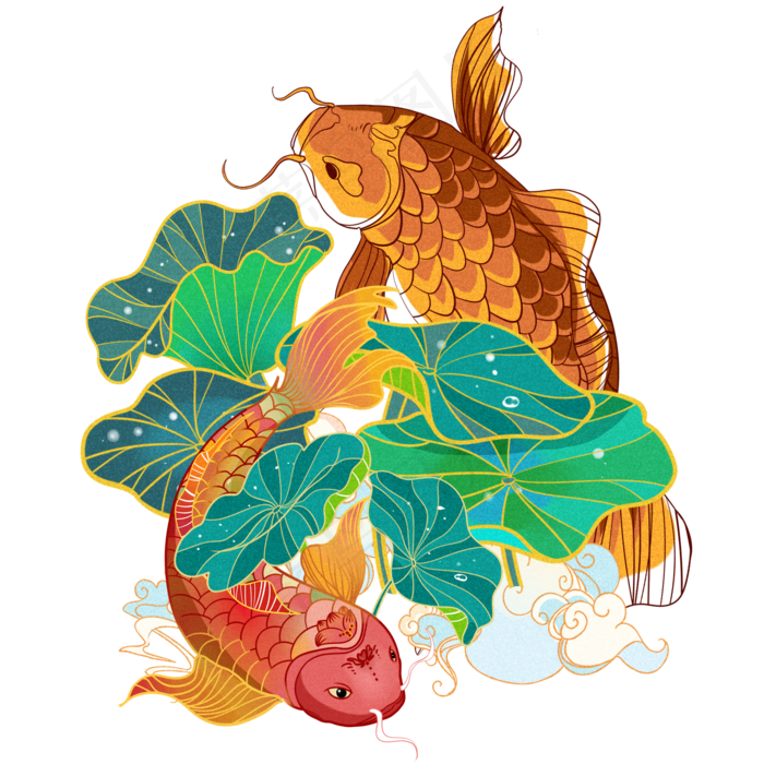 小暑中国风插画