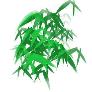 绿色水墨古风端午节竹叶