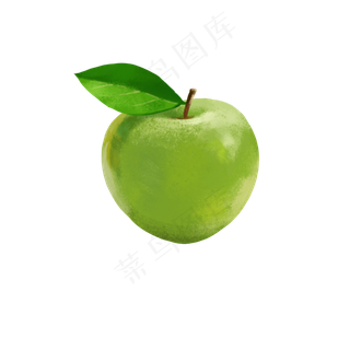 带着水珠的青苹果