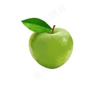 带着水珠的青苹果