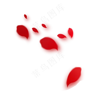 红色花瓣漂浮素材