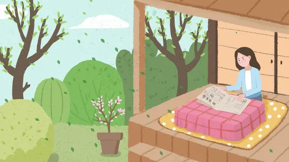 立春节气春天春景春季春光看报美好时光