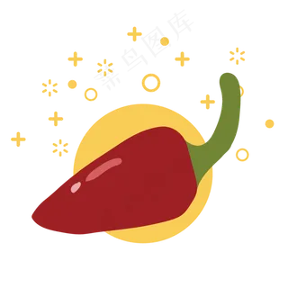 简约卡通立秋处暑农作物图形元素