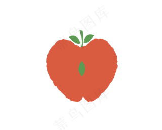 切半苹果简约素材