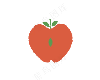 切半苹果简约素材