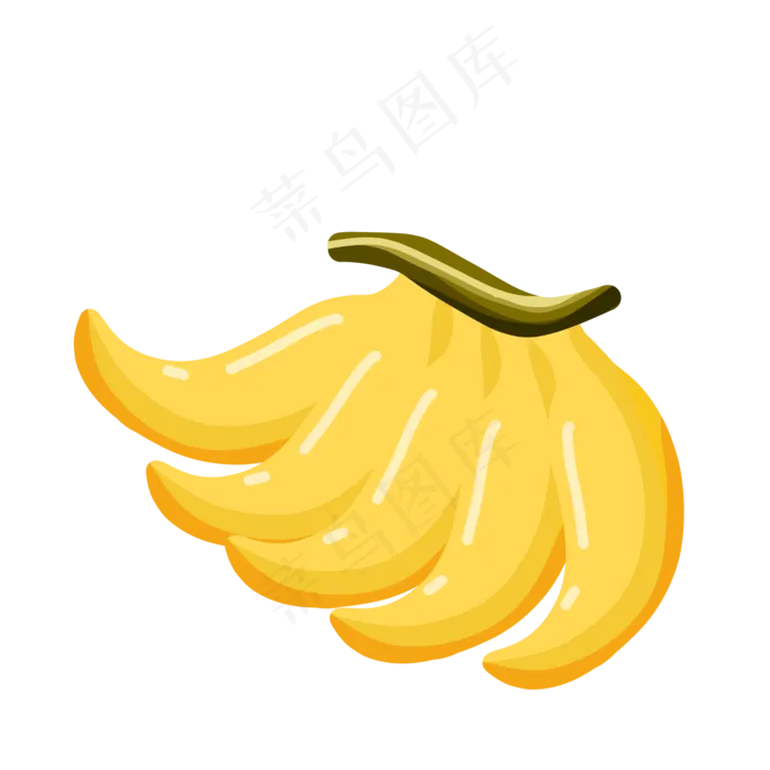 手绘水果香蕉一串大香蕉(2000X2000(DPI:300))psd模版下载