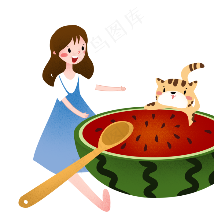 立夏人物和猫咪