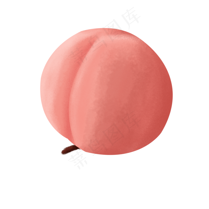 美味水果桃子插画