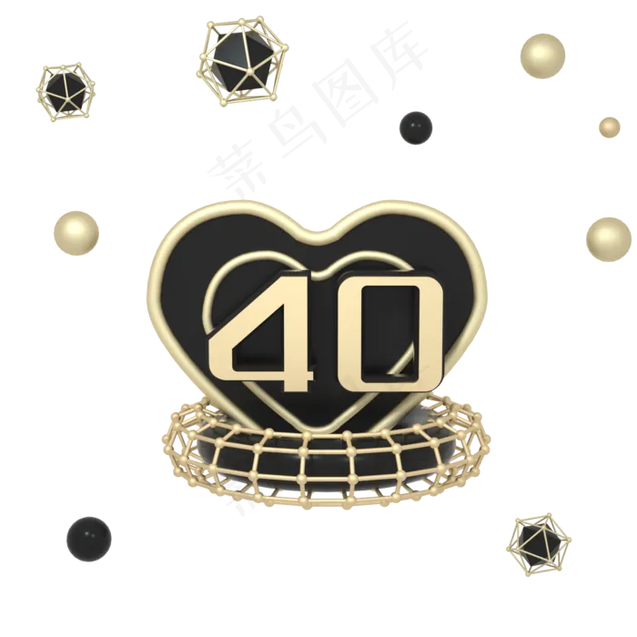 C4D黑金色立体漂浮电商优惠券(2000*2000px 300 dpi )