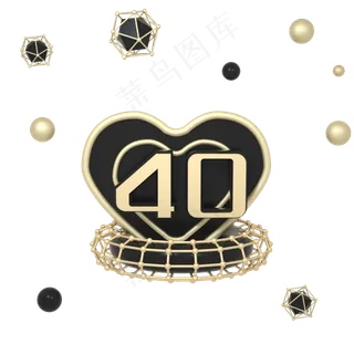 C4D黑金色立体漂浮电商优惠券