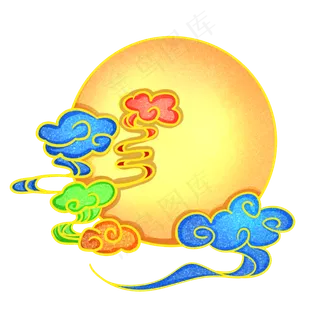 手绘中国风彩云