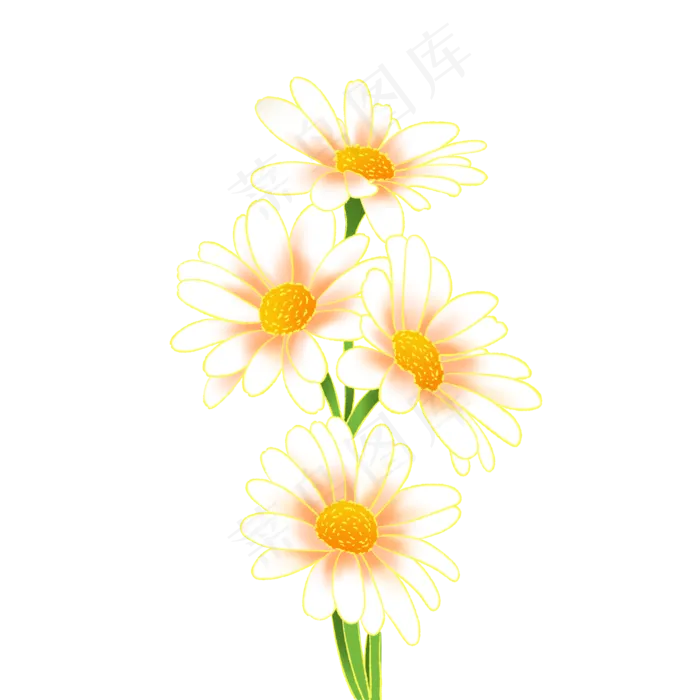 新中式国潮风雏菊(2000X2000(DPI:300))psd模版下载
