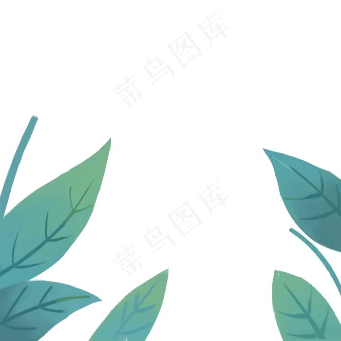 卡通植物绿叶下载(2000X2000(DPI:300))psd模版下载