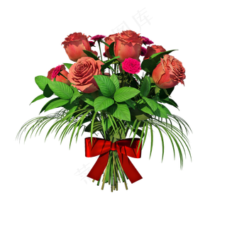玫瑰花束png图