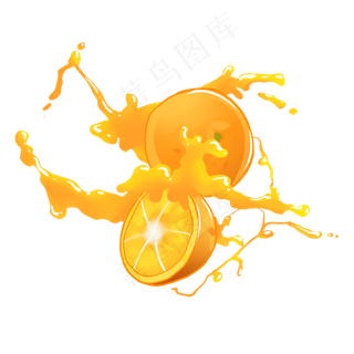 创意水果橙子橙汁装饰