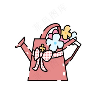 水壶花瓶可爱卡通