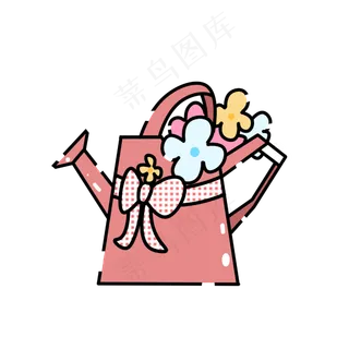 水壶花瓶可爱卡通