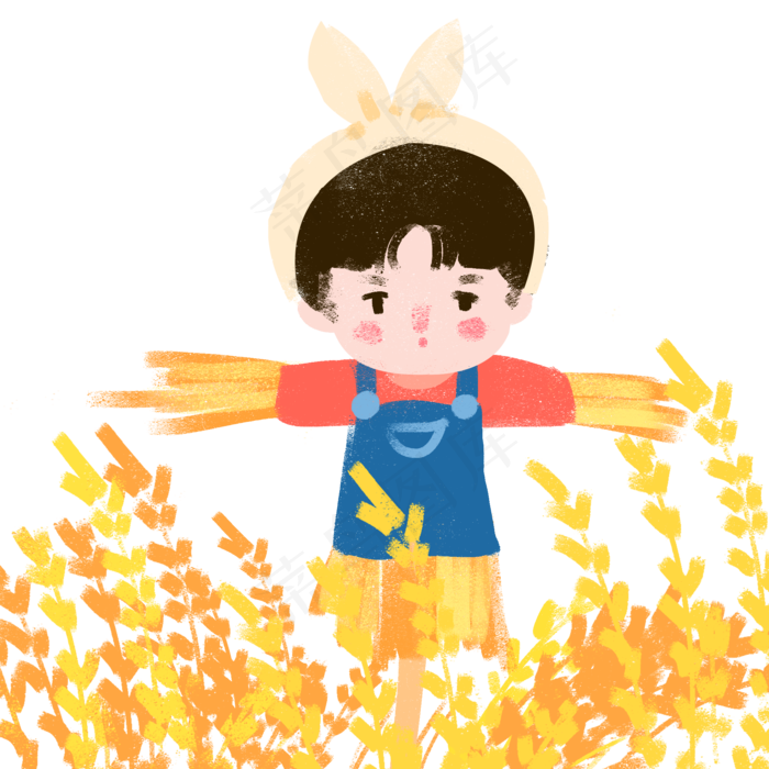 芒种之稻草人(2000X2000(DPI:300))psd模版下载