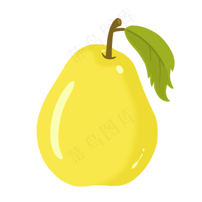 黄色清热解肺梨(2000X2000(DPI:300))psd模版下载