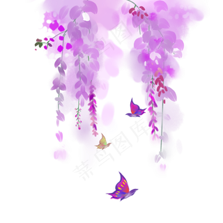 中国风古风水墨蔷薇