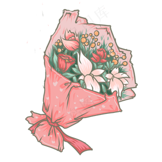 母亲节送给母亲的花束免抠元素