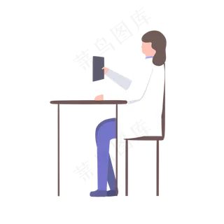 办公室女医生,免抠元素