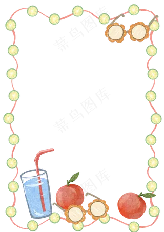 水果饮料边框