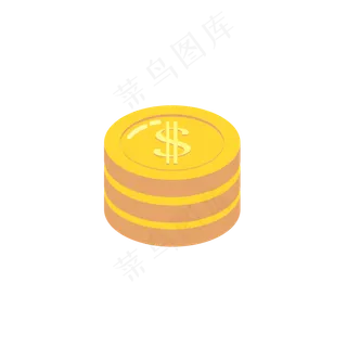 金色钱币金融硬币比特币,免抠元素