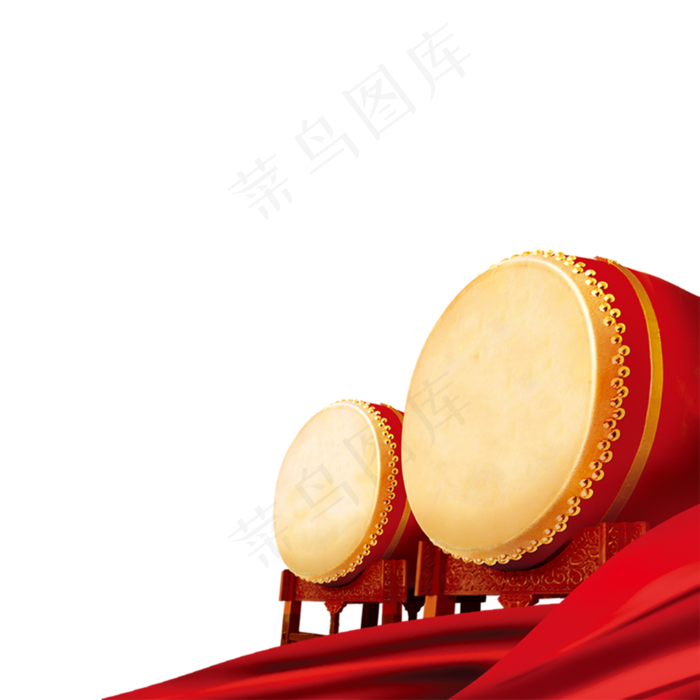 红色的大鼓免抠图(2000X2000(DPI:300))psd模版下载