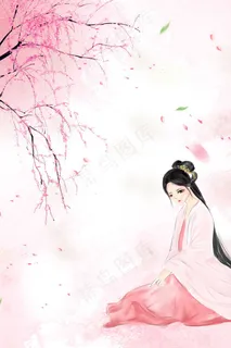 中国文化彩绘中国风背景