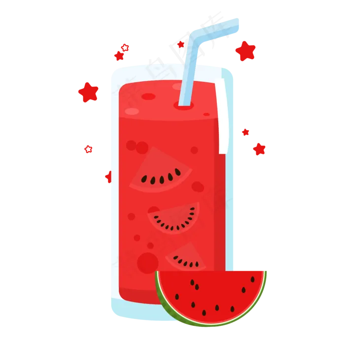 来临冰镇西瓜饮料矢量元素(2000X2000(DPI:300))ai矢量模版下载